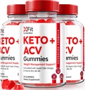 (3 ambalaj) Xfit Keto ACV Gummies, Official Keto+ACV Formula de pierdere în greutate, toate naturale cidru de mere Oțet 1000MG, X Fit Keto Plus ACV Gummy pentru sănătate și fitness, Xfit ACV Keto Gomitas (180 gume)