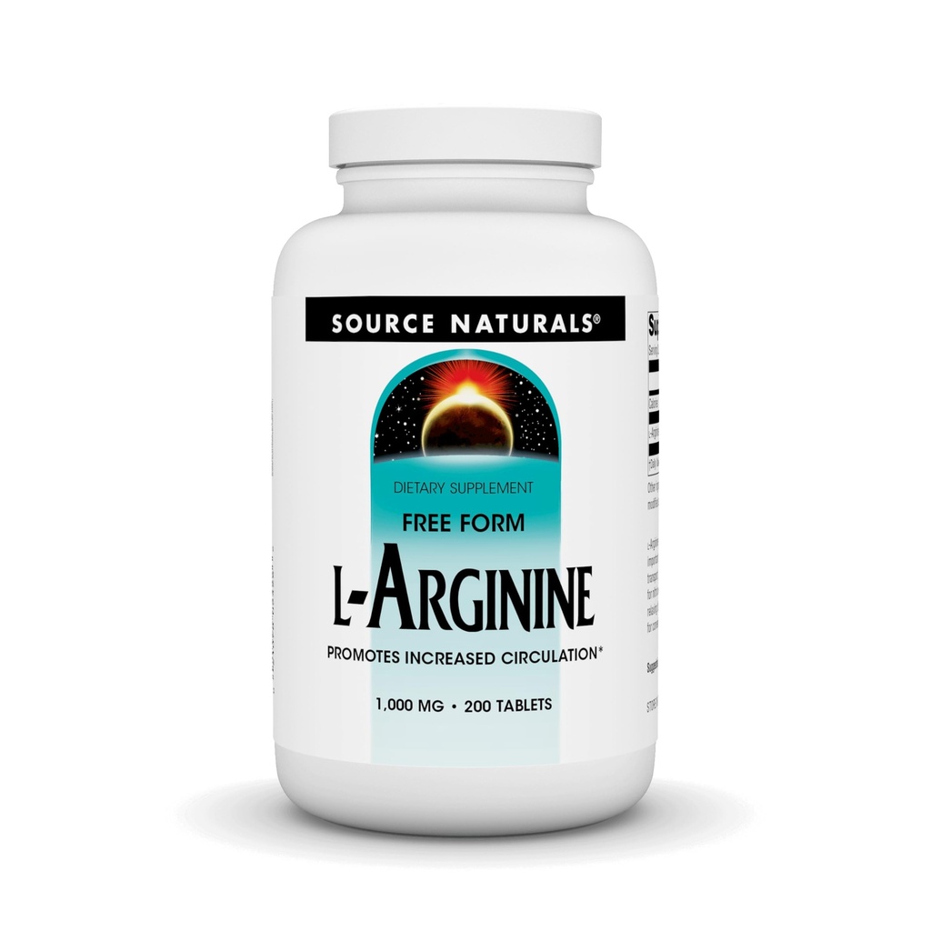 Naturals sursă L-Arginine Free Form* - 1000 mg, 200 comprimate