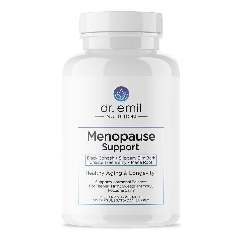 EMIL NUTRIŢIE Menopauza Suplimente pentru femei - Multi-Symptom Menopauza Relief pentru Flash-uri fierbinţi, Sweats de noapte şi Swings - Menopauza suport pastile cu negru Cohosh - 30 zile de aprovizionare