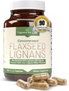 Lignans For Life Flaxseed and SDG - Omega 3 Fatty Acids, Fiber Antioxidants - Helping Shiny Coat, Digestive and Heart Health, 25mg, 90 Capsule, 1 Pack