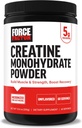 Force Factor Creatin Monohidrat pulbere, 5g Doza Micronized pentru a sprijini cresterea musculara, Putere, Recuperare, Cognitive Health & Memory, Nearomated, 60 Serviri