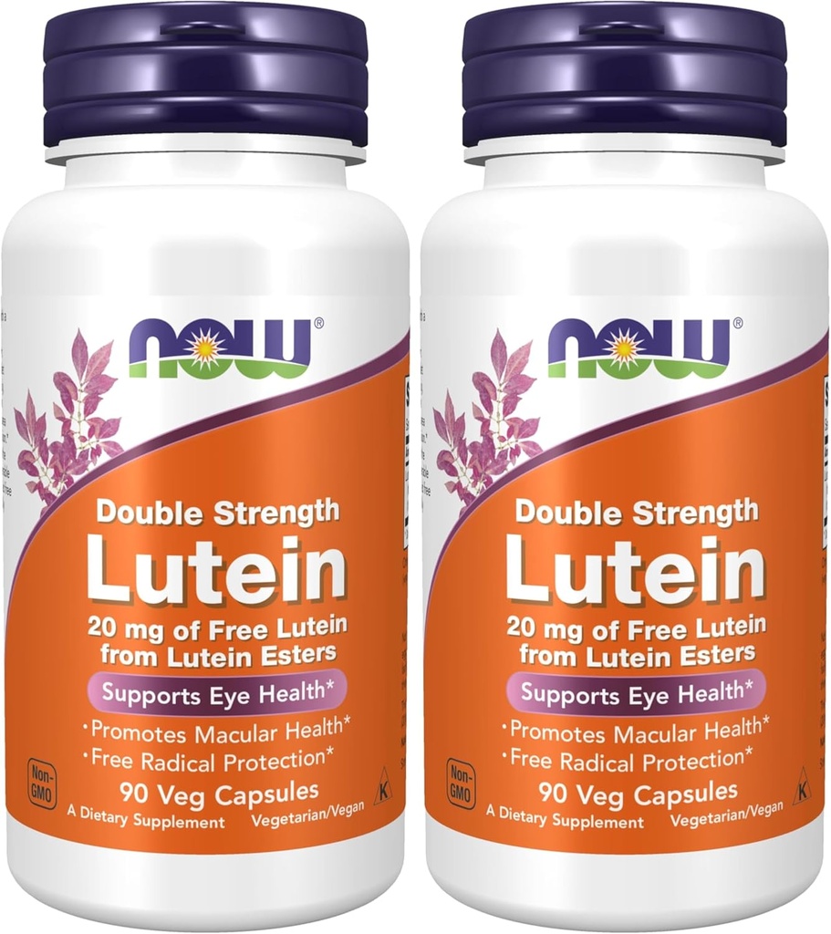 Acum Suplimente, Lutein 20 mg cu 20 mg de luteină liberă din lutein Esters, 90 de capsule de legume (Pachet de 2)