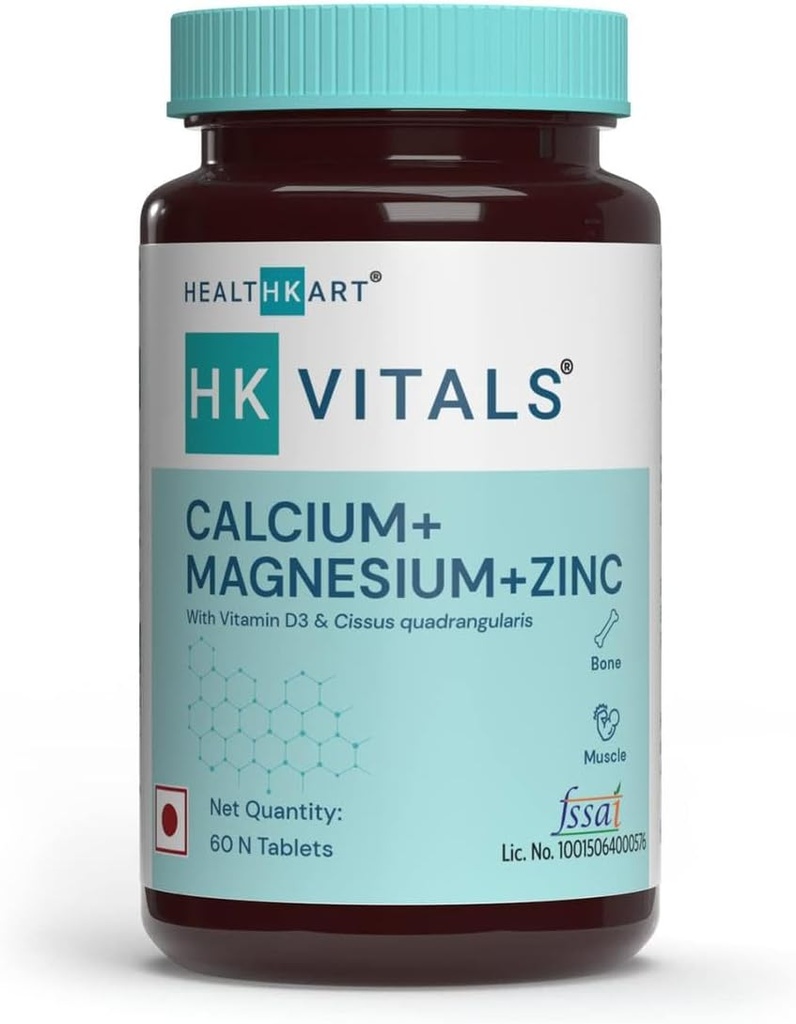 Magneziu de calciu și tablete de zinc cu vitamina D3, Supliment de calciu pentru femei și bărbați, pentru sănătate osoasă și sprijin comun, 60 comprimate de calciu 