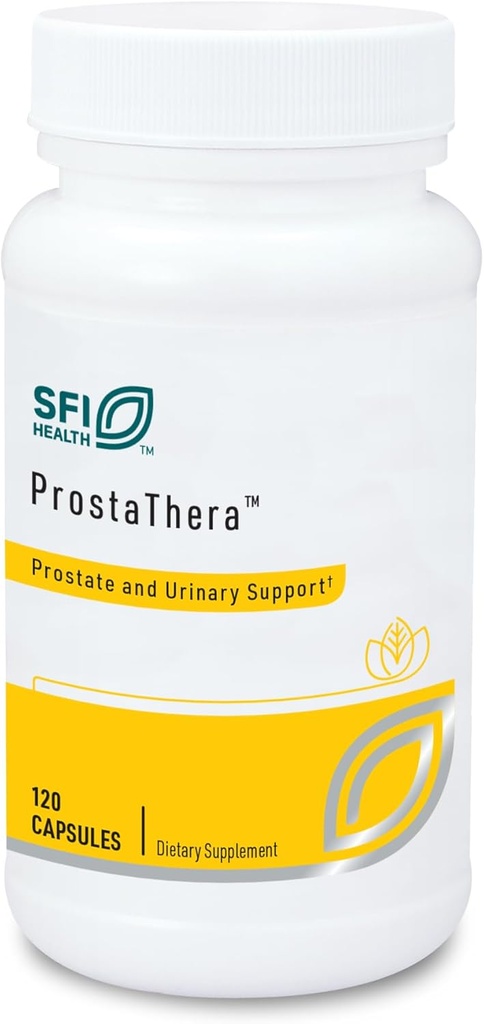 Klaire Labs SFI Health Prostathera - Supliment de prostată pentru bărbaţi cu Saw Palmetto, Polen, Nettle, Pygeum & Minerals - Suplimente gluten-libere pentru a sprijini prostată şi sănătatea urinară (60 comprimate)