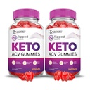 Laboratoare Justifiate (2 Pack Rezultatele Ripped Keto ACV Gummies Advanced Formula 1000MG Rezultate rupte Formulat cu rodie Beet Juice Powder B12 Vegan Non OMG 120 Gummys