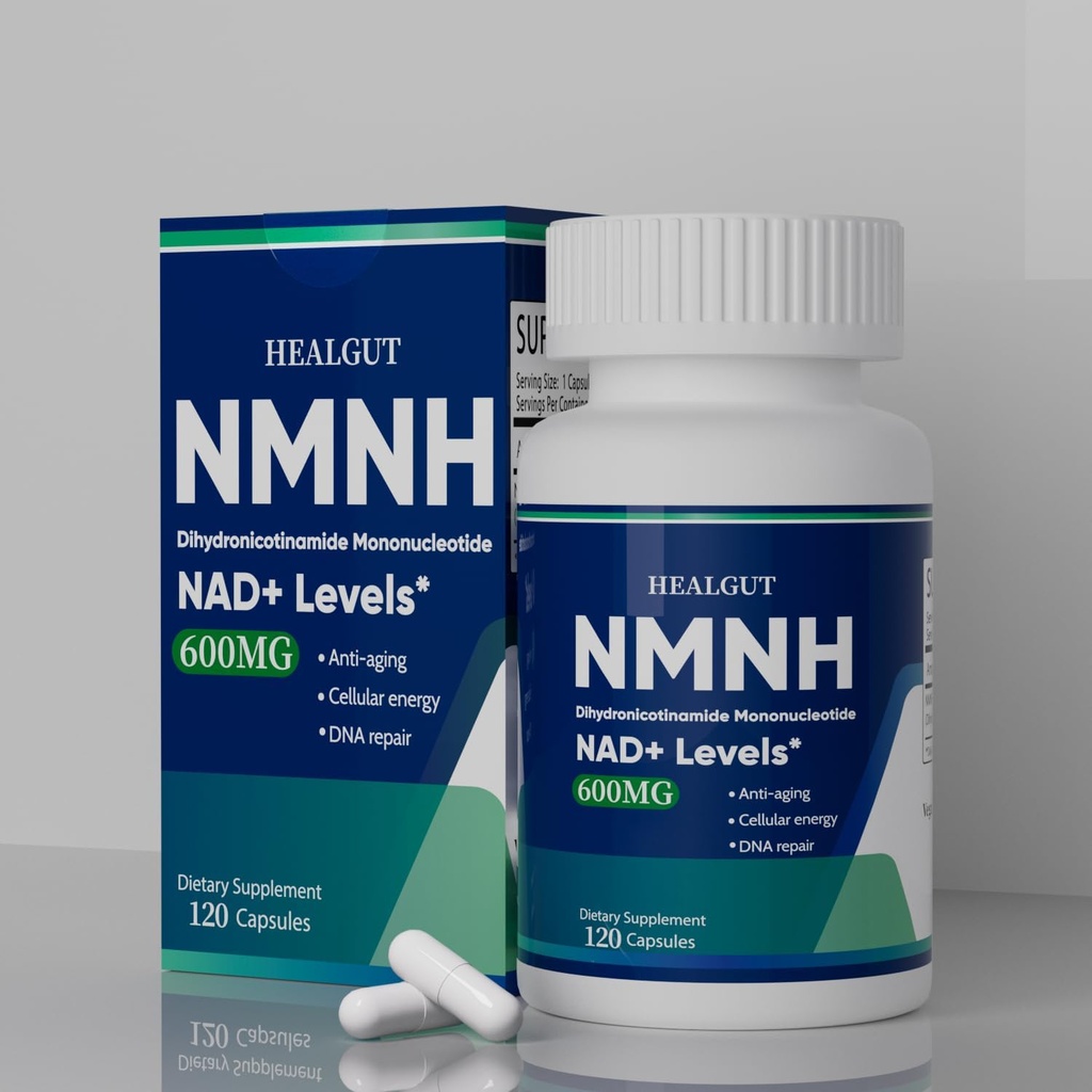 Capsule NMNH: 120 Count, 600 mg NMNH Supliment pentru NAD + Optimizare