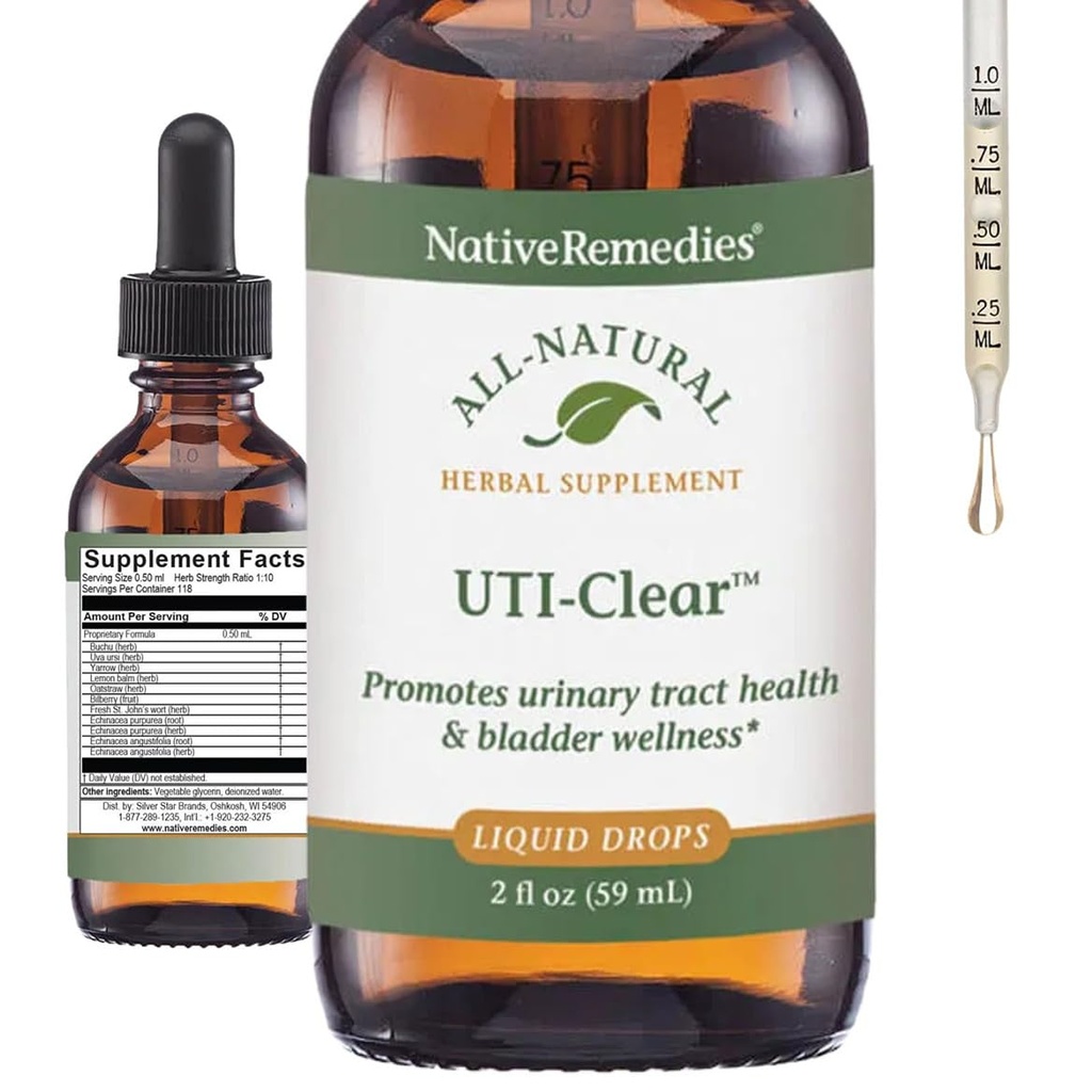 Remedii native UTI-Clear pentru tractul urinar și sănătatea vezicii urinare, 59 ml