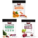 Force Factor Better Turmeric Joint Supplement & Smart Greens Superfood Chews, 60 Soft Chews & Total Beets Soft Chews, 60 Chews