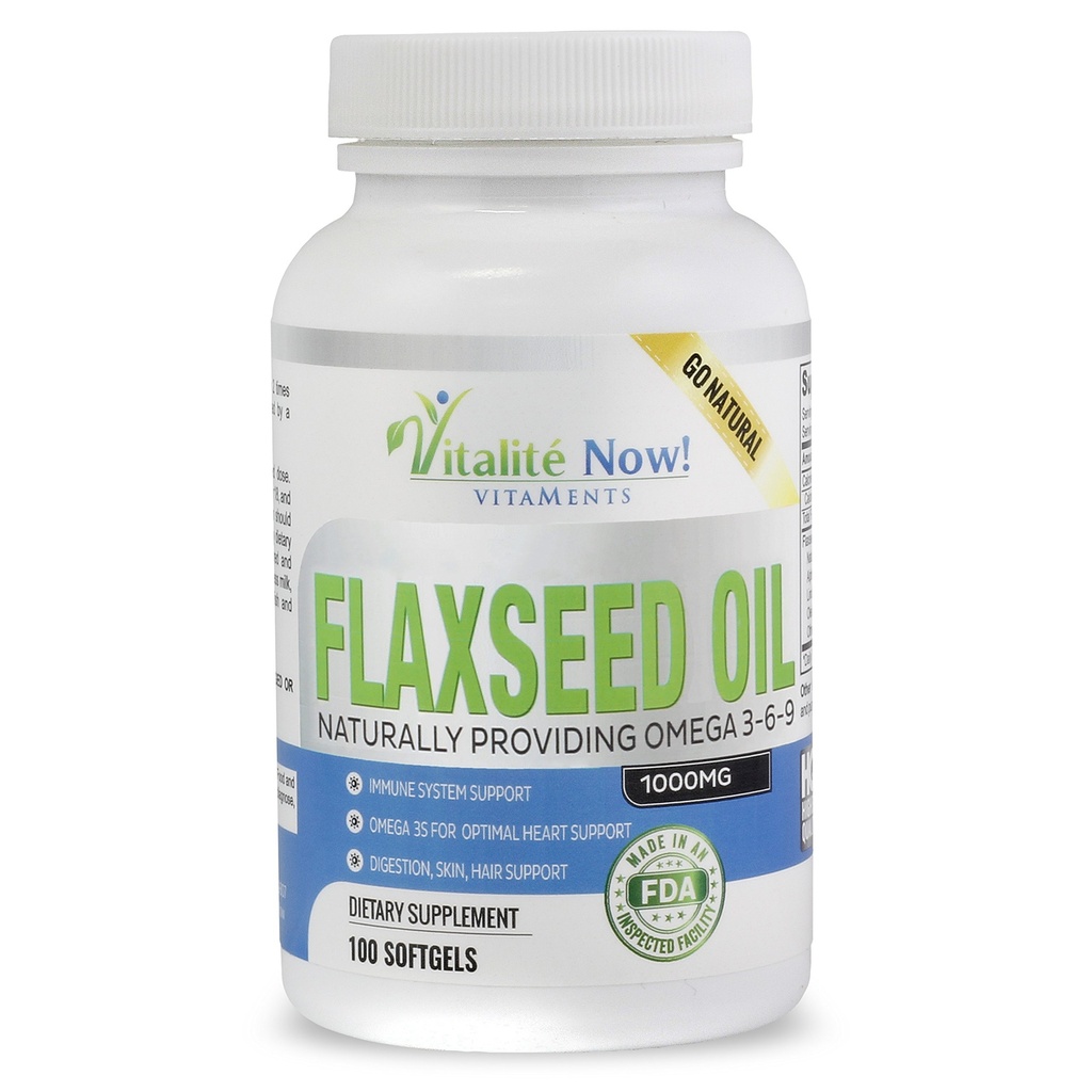 Ulei de in organic Softgels - 1000mg Premium, virgină rece presat din semințe de in - par de piele si unghii suport - Omega 3-6-9 Supliment - 100 Conte - mai mult de 3 luni de aprovizionare!