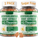 NEISS Ashwagandha Gummies 2000mg, Feel Refroshed, Plus Brenda proprie cu L-Theanine, 5-HTP, Lemon Balm, Magneziu pentru calm, Zzzs & Suport de relaxare, 120 Conte