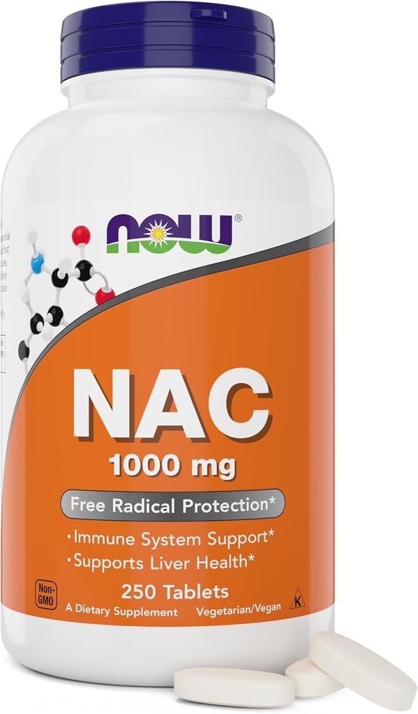 NAC, 1000 mg, 250 comprimate, vegetarian și Vegan, Non-GMO