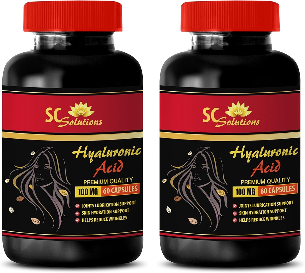 Capsule anti- imbatranire pentru fata - Acid hialuronic Pastile 100 mg - Acid hialuronic Suplimente pentru ochi - 2 Flacoane 120 Capsule