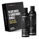 Lupta cu barbă - Radiance Beard Wash & Balsam Bundle - Silver Collection - Pack of 2, Viking Storm - Nourish, Cleanse, Softens, & Bounts Beard - Beard Wash and Conditioner for Men