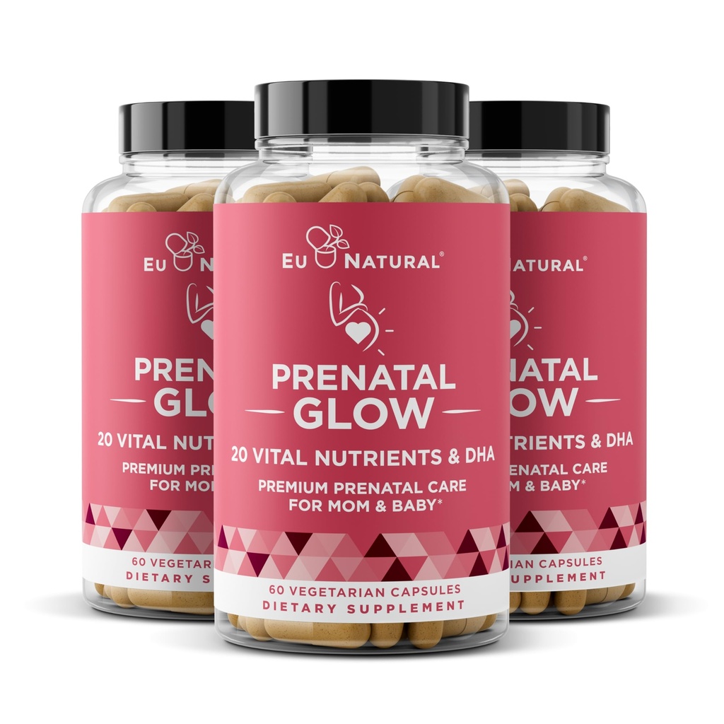 Glow Vitamine prenatale pentru femei 3-Pack Bundle 