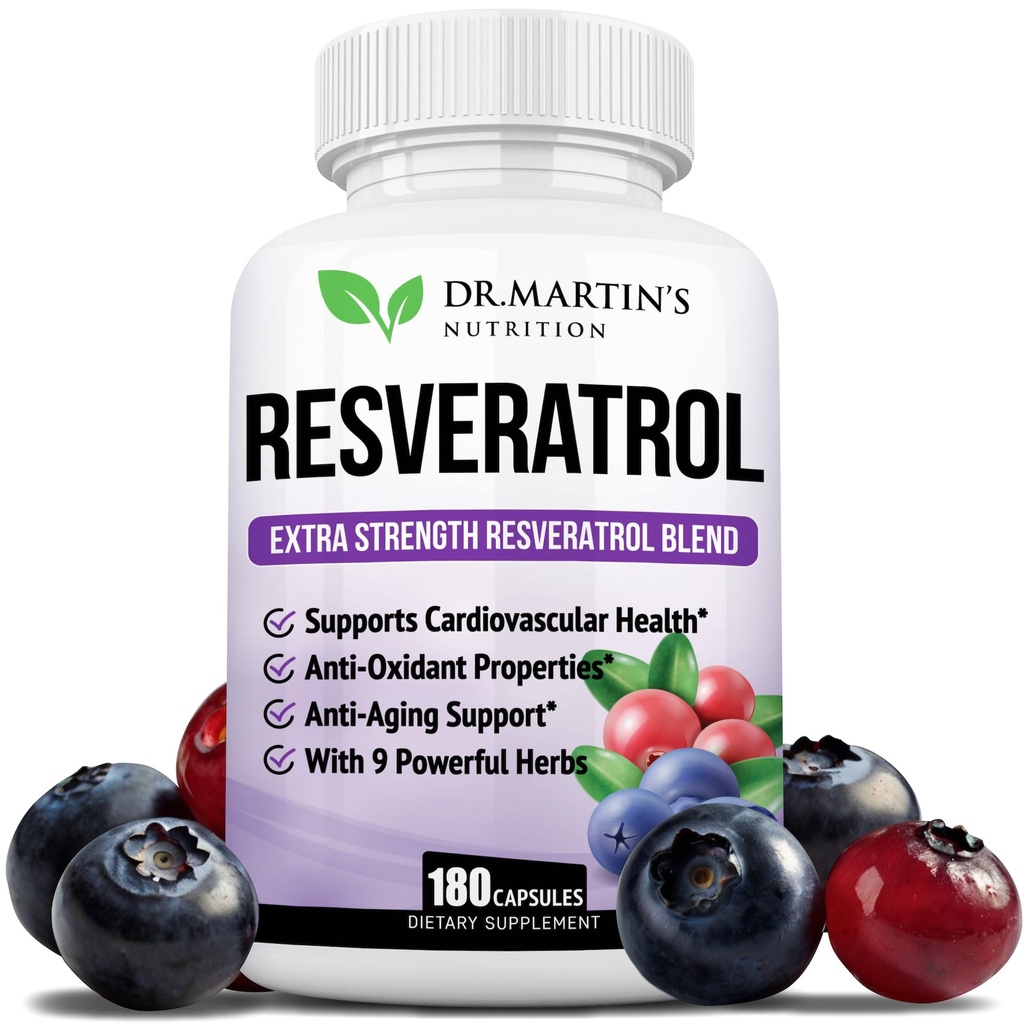 Rezistenţă suplimentară Resveratrol 1568 mg - 180 capsule - 3 luni de aprovizionare 