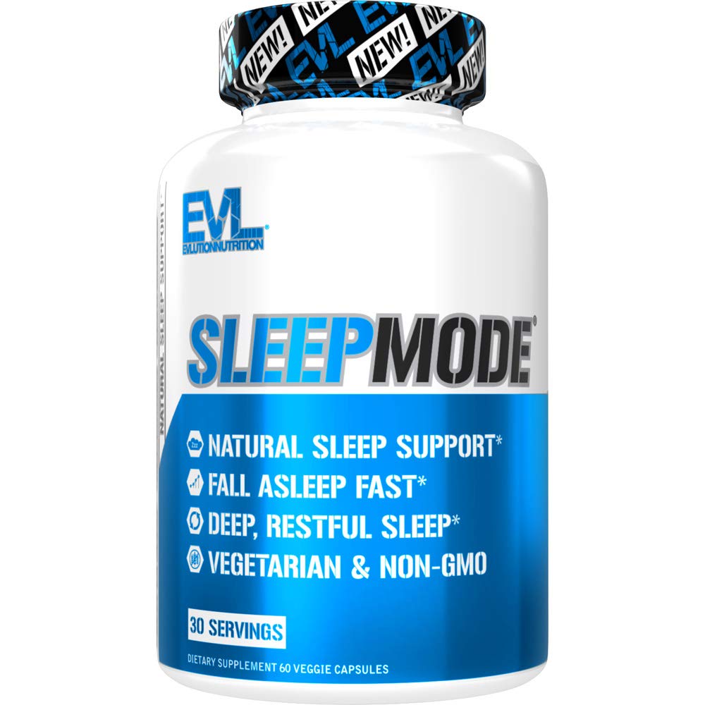 Evlution Nutriție Herbal Complex de somn Suplimente pentru adulți Suport de somn blând Melatonina pastile pentru adulți cu L-Tryptofan Lemon Bals și mai mult - Capsule calme odihnitoare - 30 Serviri