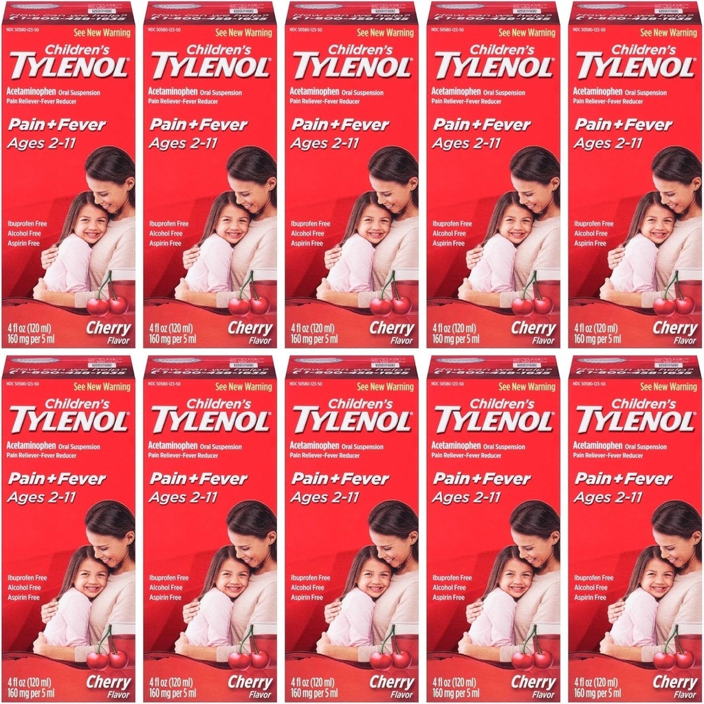 Tylenol Chld Cherry Liq Dimensiune 4z Tylenol Copii Cherry Blast Suspensie orală
