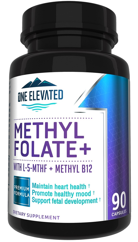 Putere dublă & cele mai bioactive Folate de metil! Formulat unic cu cel mai înalt grad farmaceutic metilcobalamină (B12), Niacin, B1, B2 B6. Funcționează sinergic pentru Max Rezultate-3 Luna de aprovizionare