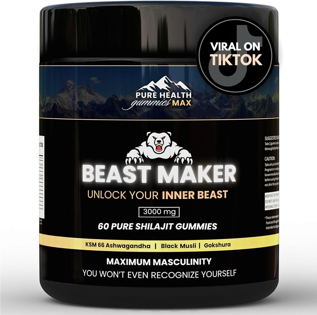 Beast Maker - Gumies pure Shilajit pentru barbati 
