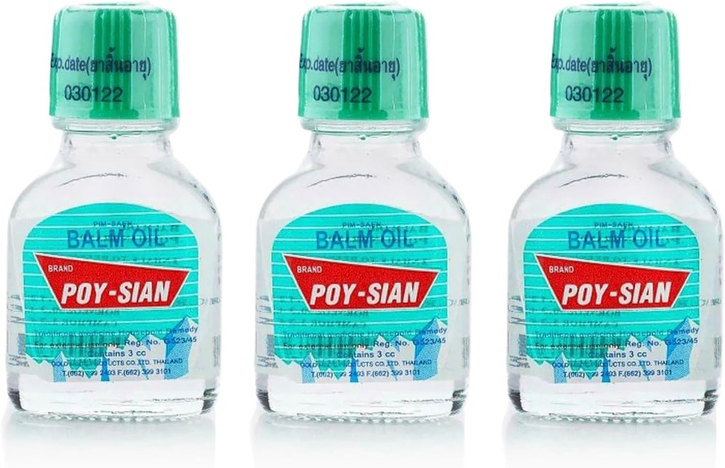 POY-SIAN Thai PIM-Saen Balm Oil 3ml (Pachet de 3)