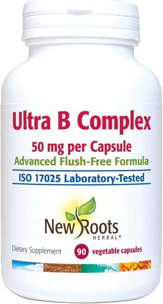 NEW ROOTS HERBAL Ultra Vitamina B Supliment (50mg) cu vitamina B6, B12, Biotin 