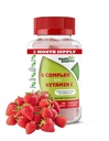 Aroma de capsuni Vitamina B Complex Gummies - B Complex cu vitamina C - Suportă sistemul nervos și stimulează nivelurile de energie - Asistă la funcția cognitivă - Tasting mare și ușor de înghițit