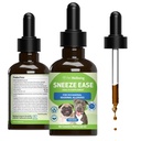 Pet Wellbeing Sneeze Ease pentru câini - Ocazional Strănut, Alergii sezoniere, Disconfort nas & ochi, Eyebright, Nettles - Veterinarian-Format Herbal Supliment 2 oz (59 ml)