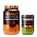 Nurologie Tripact Proteine pulbere, 7-in-1 Masa de inlocuire Shake, Cremy Ciocolata (40 Serviri) Verzi si fructe Pudră-Natural sursa Superfood, Ciocolata (30 Serviri)