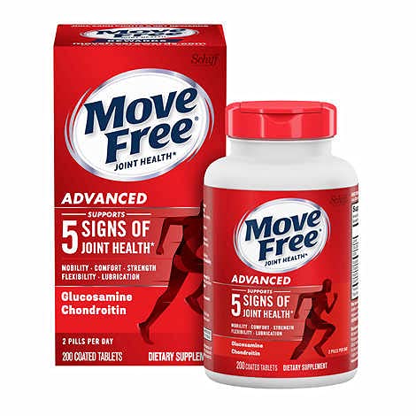 Move Free Advanced, 80 comprimate - Joint Health Supplement with Glucosamine and Chondroitin (Pachet de 8)