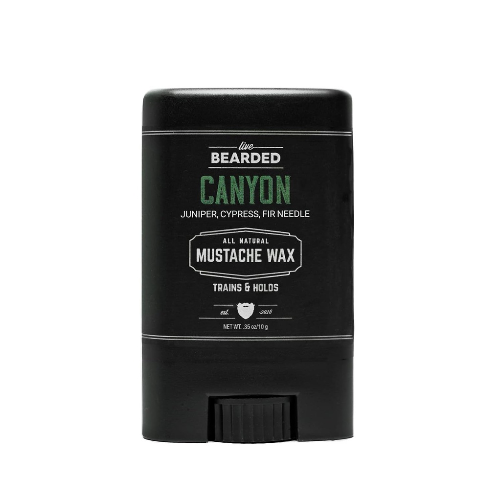 Mustață mustată viu, 0.35 oz - Made in the USA with All-Natural Ingredients - Mediu Stache and Beard Stilling for Men 