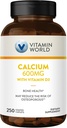 Vitamina World Calciu 600mg + Vitamina D3 250 Caplete filmate