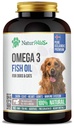 Omega 3 Suplimentul de ulei de pește pentru câini și pisici - 1000 mg DHA pură și Omegas EPA - Sprijină Haina sănătoasă și pielea, inima, sistemul imunitar, articulații și Hip - 180 softgels