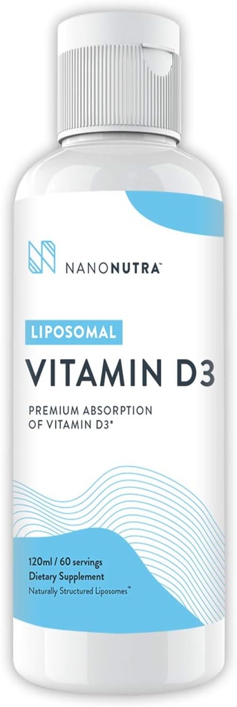 Vitamina lipozomala D3 Suplimentul cu vitamina K2 de NanoNutra - OMG/ Soy Free 