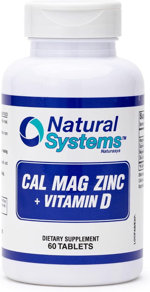 calciu magneziu zinc vitamina D Supliment 60 comprimate de sisteme naturale - calciu magneziu zinc şi VIT D Suplimente pentru sistemul imunitar puternic - Supliment de magneziu pentru sistemul imunitar