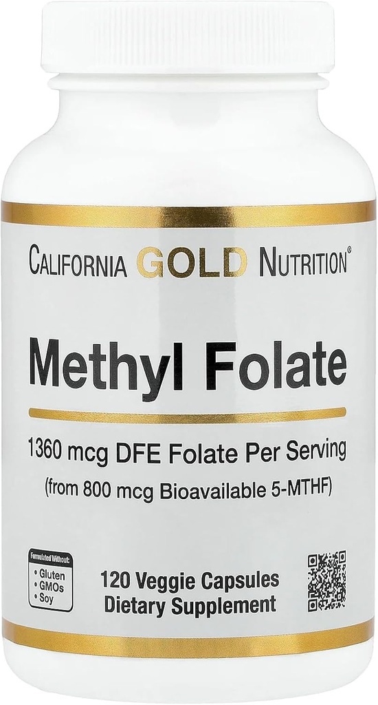 Lake Avenue Metil Folate, 800 mcg, 120 Veggie Capsule, Nutriţie