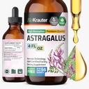 BIO KRAUTER Astragalus Tincture - Astragalus Root Extract for Immune Support - Alcool și zahăr fără - Absorbție ridicată - Picături Vegan 4 Fl.Oz.