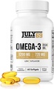 Ulei de pește Omega 3 - 1200 MG ulei de pește, 720 MG Omega 3, Aroma de lămâie, 60 Softgels, Softgels naturale EPA-DHA pentru putere și sănătate, potențial ridicat, suport pentru femei și bărbați