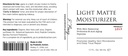 Probiotic Action® Light Matte Moisturizer - Probiotic ajuta la prevenirea Acnee, Rosacea, si Eczema. Probiotic şi Peptide menţine strălucirea, moliciunea şi apăsarea pielii limpezi.
