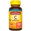 Natura Made Vitamina C 500 mg cu Rose Hips, Supliment alimentar pentru suport imunitar, 130 Caplete, 130 de zile de aprovizionare