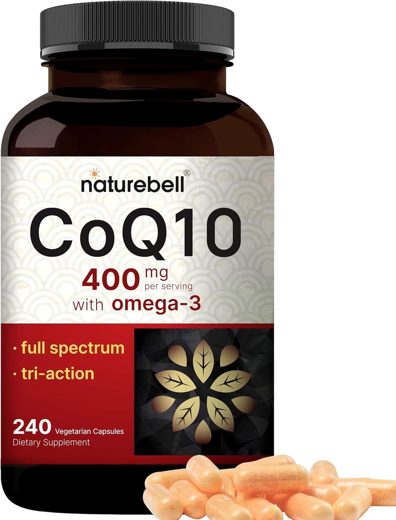 CoQ10 400mg cu Omega 3 acidi grasi, 240 capsule 