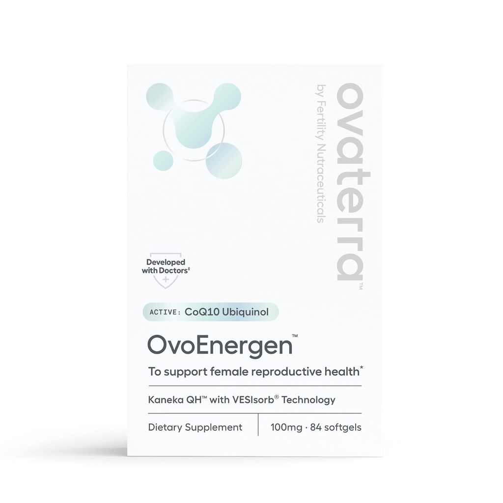 OvoEnergen CoQ10 Supliment pentru femei pentru a sprijini sanatatea reproducerii si sanatatea ou Fertilitate Booster cu Kaneka QH, Venisorb® Technology 84-100mg Softgel Capsule - 28 zile de aprovizionare