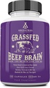 Ancestral Supplements Grass Fed Beef Brain Supplement with Beef Liver, Whole Food Brain Support Promotes Brain, Mood, and Memory Health, Brain and Liver Health Formula Capsules, Non-GMO, 180 Capsules