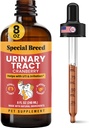 8 Once Infecție cu tractul urinar Tratamentul pentru pisici și câini - Dropper absolvit (1/4 ML crește până la 1 ML) Supliment UTI de afine, suport rinichi și vezica urinară, 8 oz