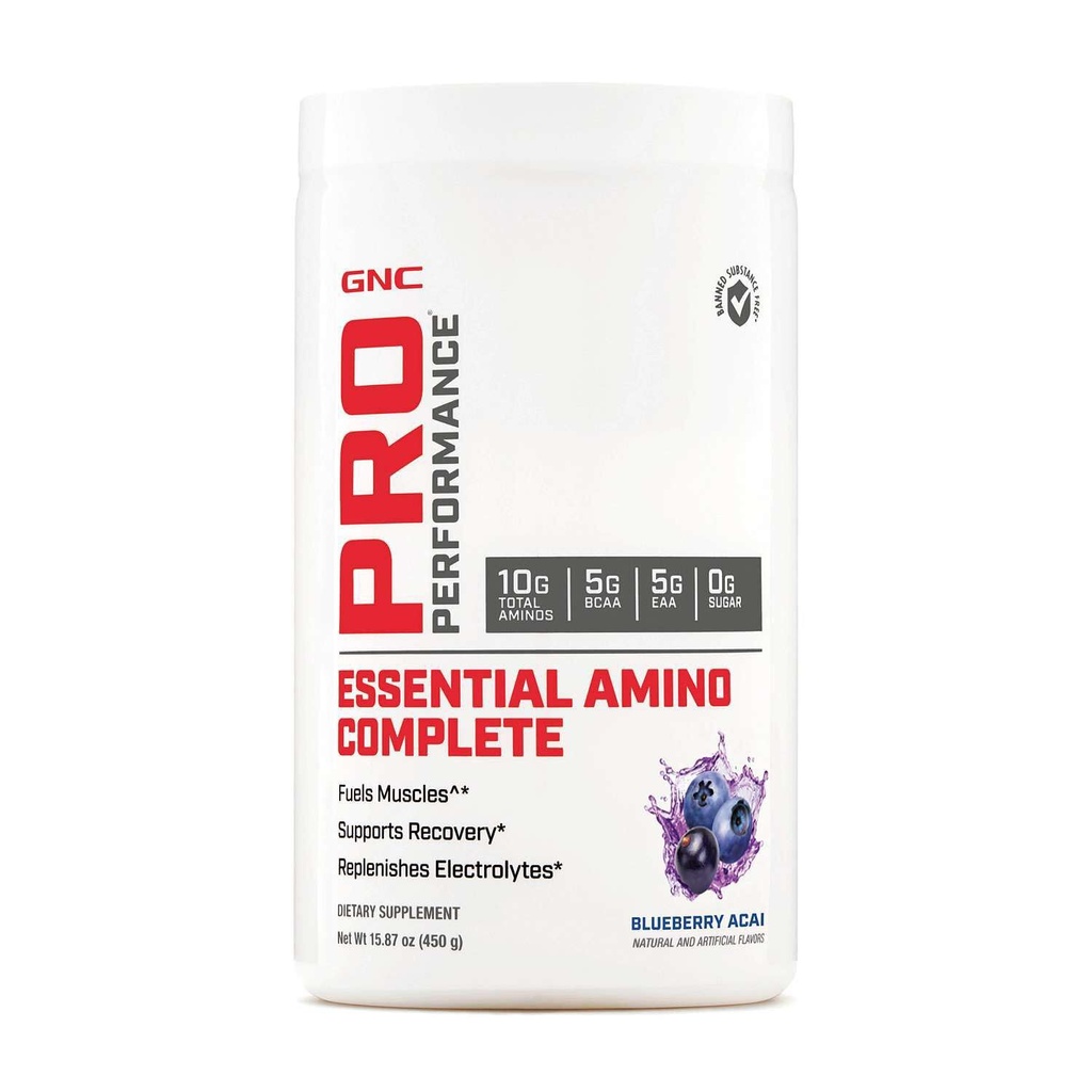 GNC Pro Performance Essential Amino Complete, Afine Acai, 30 Servings