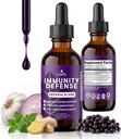 Leefy Organics Imunity Defense Blend - Organic Immunity Supplement, Fast Absorbing Imunity Supplement, Immune Boosters for Adulți, Immune Boost, Immune System Booster, Imunity Boost - 2 Oz
