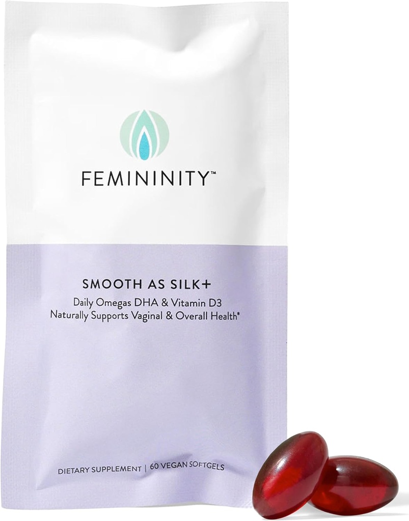Feminitate Smooth ca Silk+ 30-Day Refill pentru uscare vaginală (60 Softgels) 