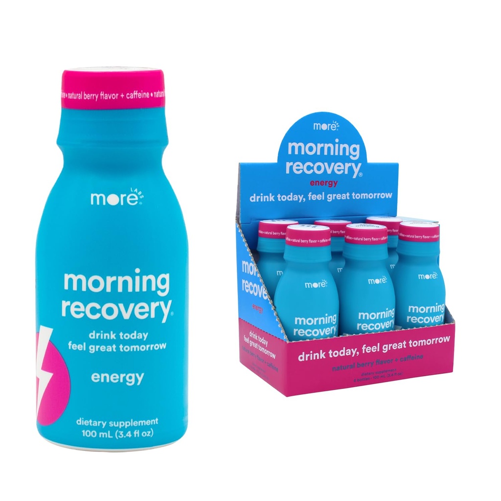 Dimineața Recuperare, Electrolit cu energie, Milk Thistle Drink Formulare proprie pentru a hidrata în timp ce bea, DHM lichid foarte solubil, Non OMG, Vegan, Gluten-Free, Berry, Pachet de 6