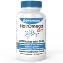 DrFormulas HairOmega DHT Blocker Biotin 5000 mcg Vitamine pentru cresterea parului Supliment 