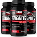 Force FACTOR Test X180 Ignite, Testosteron Booster & Fat Burner pentru bărbați, Testosteron Supliment pentru a ajuta la construirea musculare, creșterea energiei și creșterea vitalității și performanței, 60 Conte (Pachet de 3)