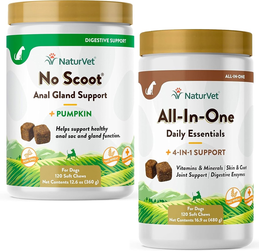 NaturVet All-in-One Dog Supliment - pentru suport comun, Digestion, Skin, Coat Care 